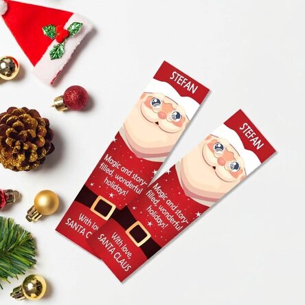 Personalizovaná záložka s textem – S láskou, Santa Claus