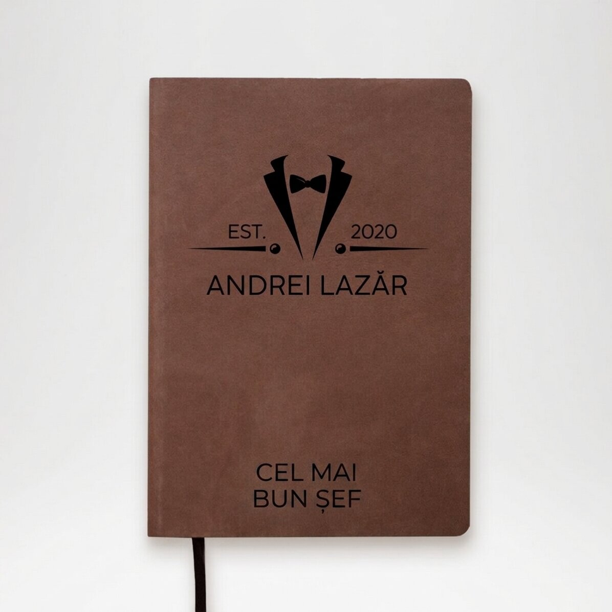 Kožený diář s vlastním textem – Elegant