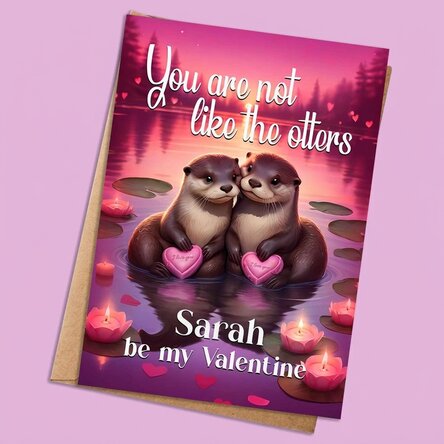 Personalizovaná karta s textem – Not like otters