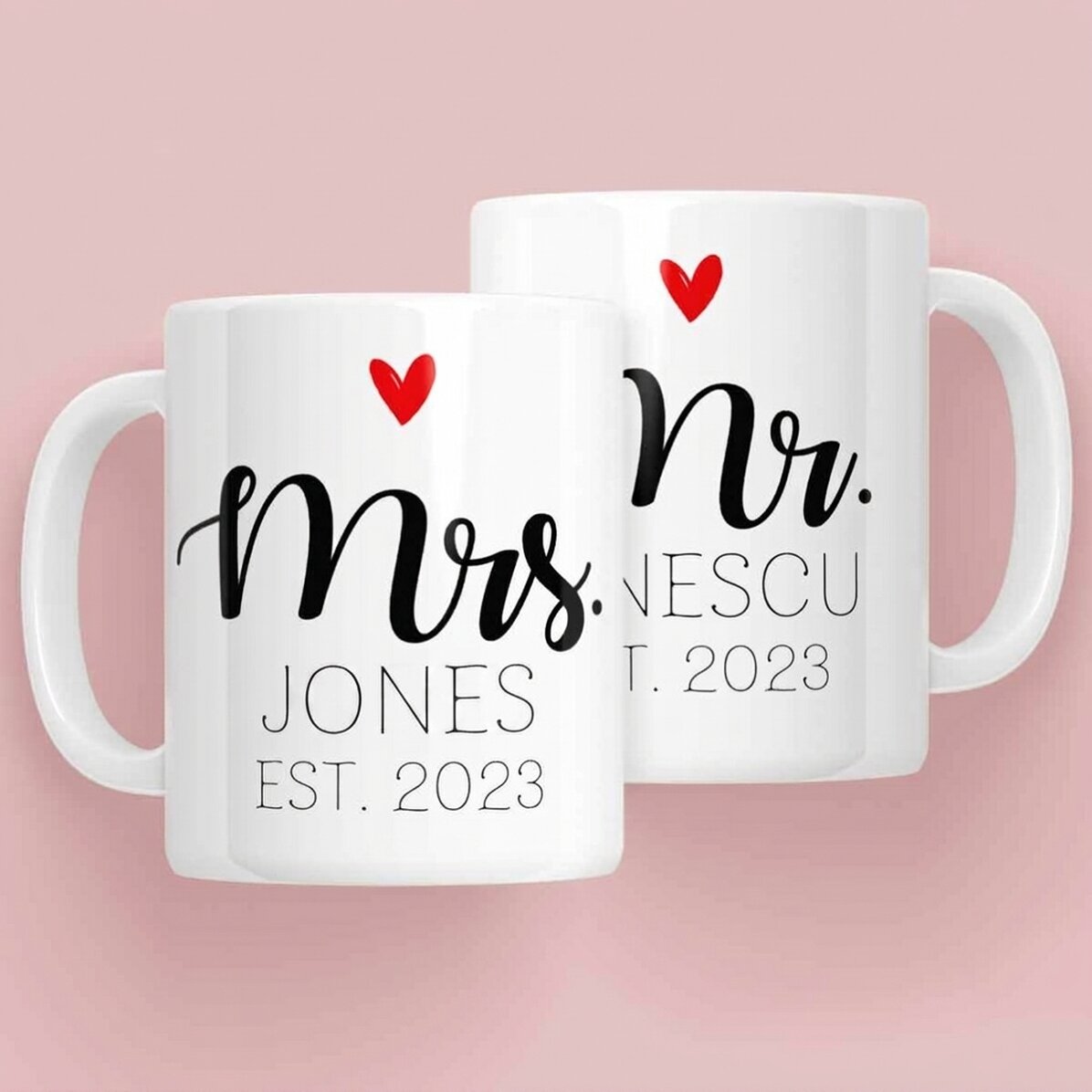 Hrnky pro páry s nápisem – Mrs & Mr