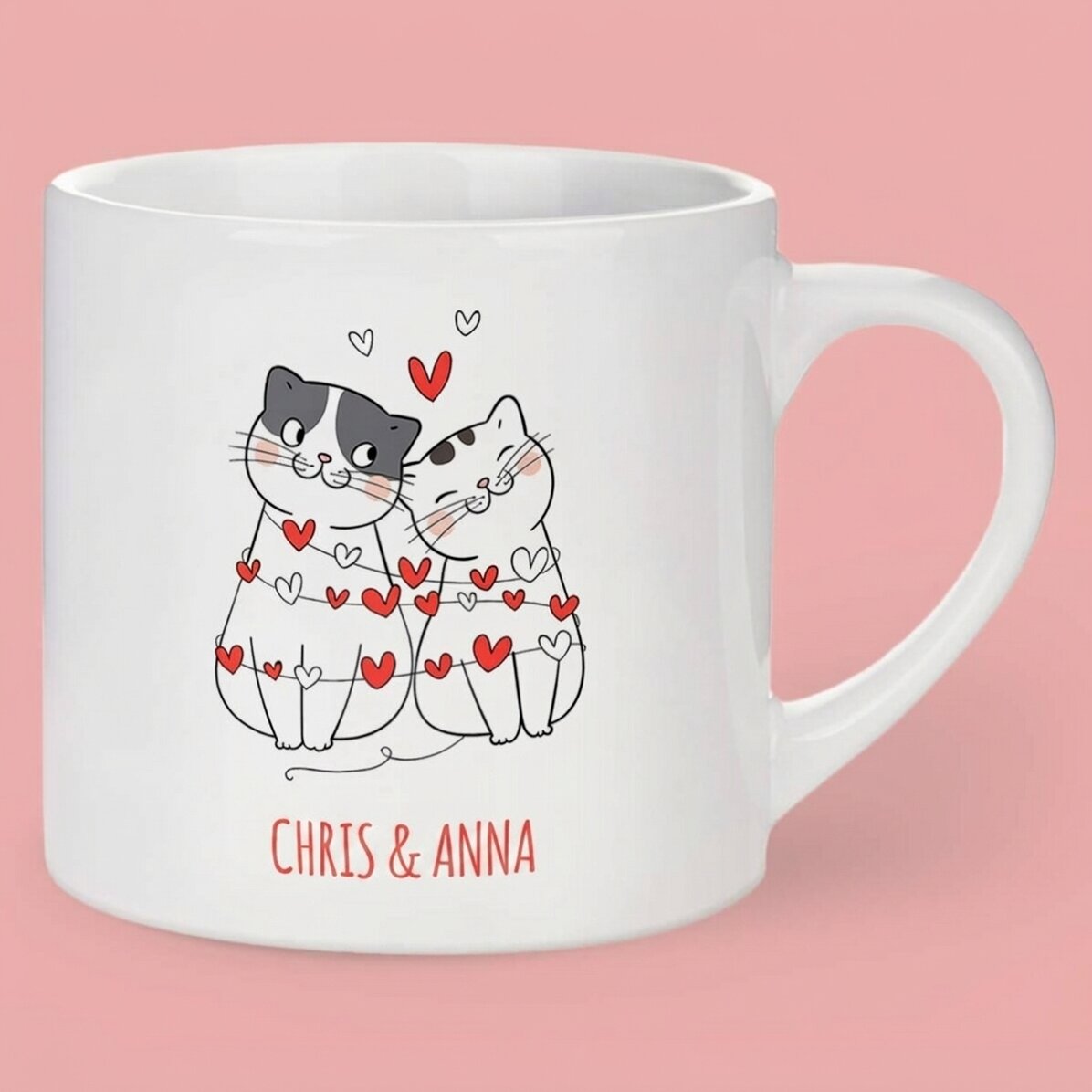 Personalizovaná šálka na espresso s vzkazem – Kočičky