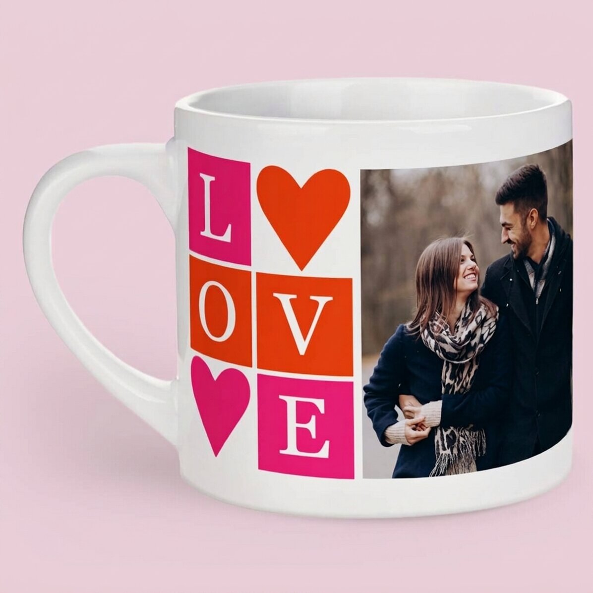 Personalizovaný hrnek na espresso se 2 fotografiemi – LOVE