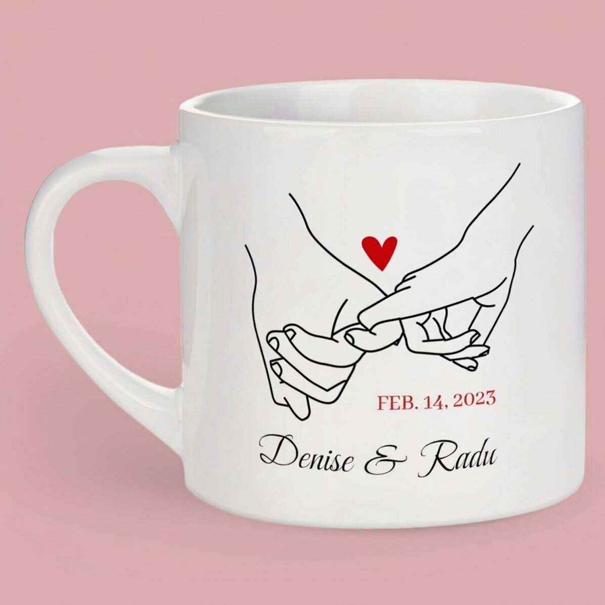 Personalizovaný hrnek na espresso s textem a fotografií – Promise