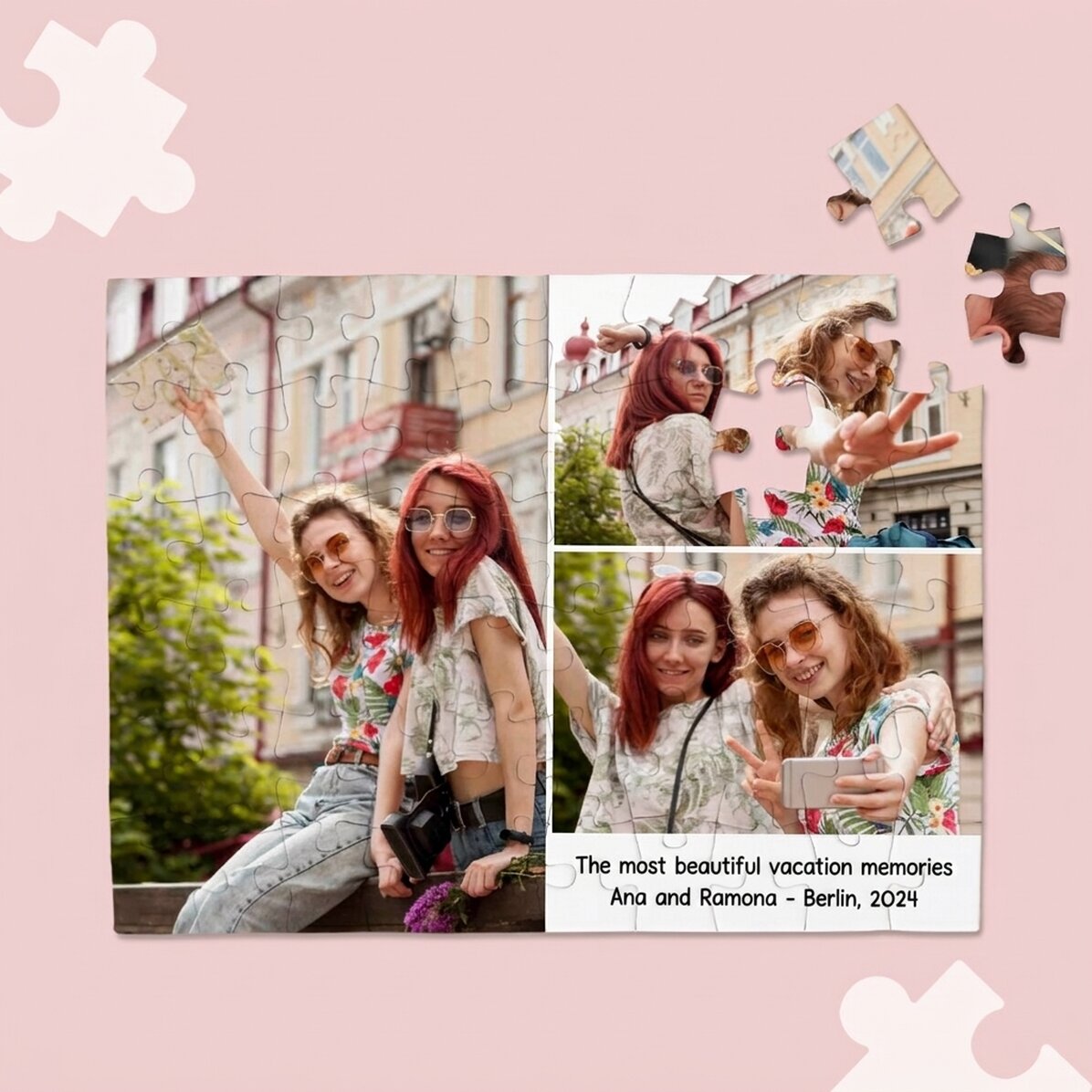 Personalizované puzzle se 3 fotografiemi a textem