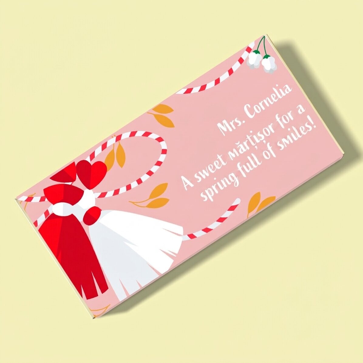 Čokoláda s osobním vzkazem – sladký martisor