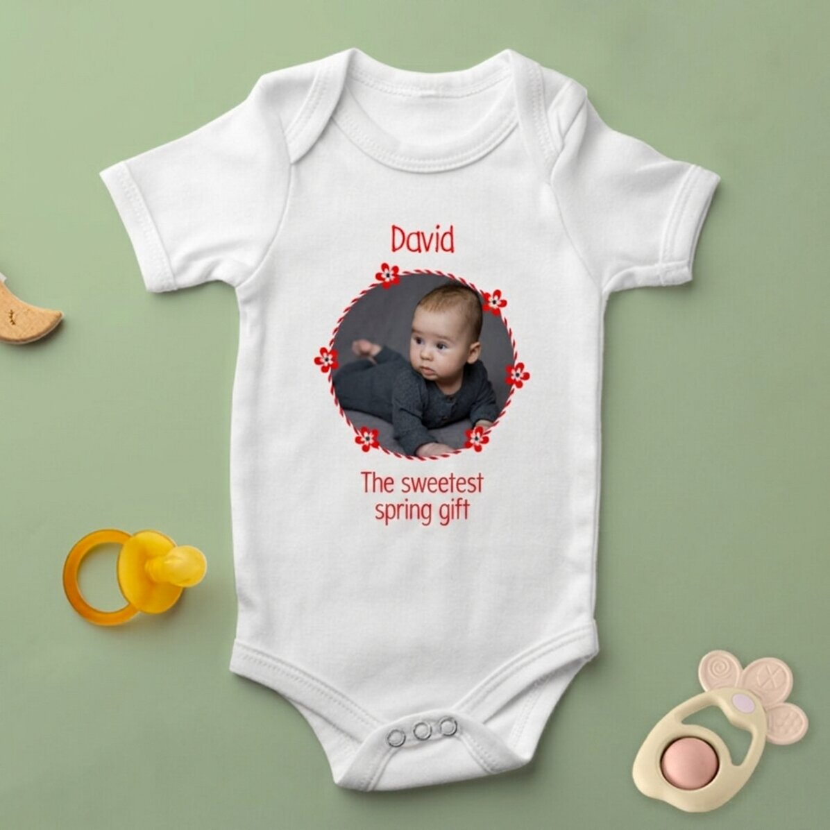 Dětské body s vlastní fotografií a textem