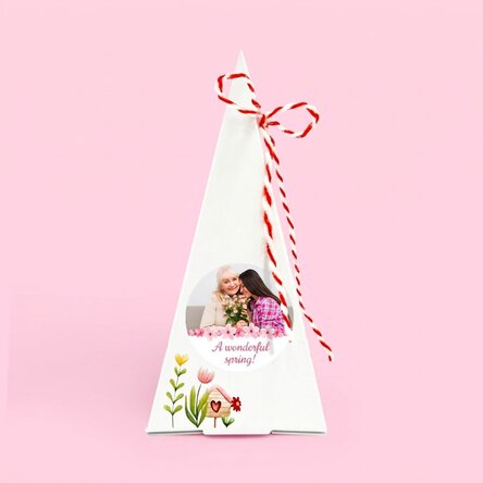 Personalised flower planting kit with photo and text - Flowers