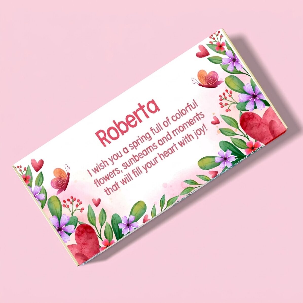 Čokoláda s osobním vzkazem – Spring