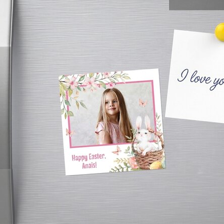 Magnet 10x10 s vlastní fotografií a vzkazem – Veselé Velikonoce!