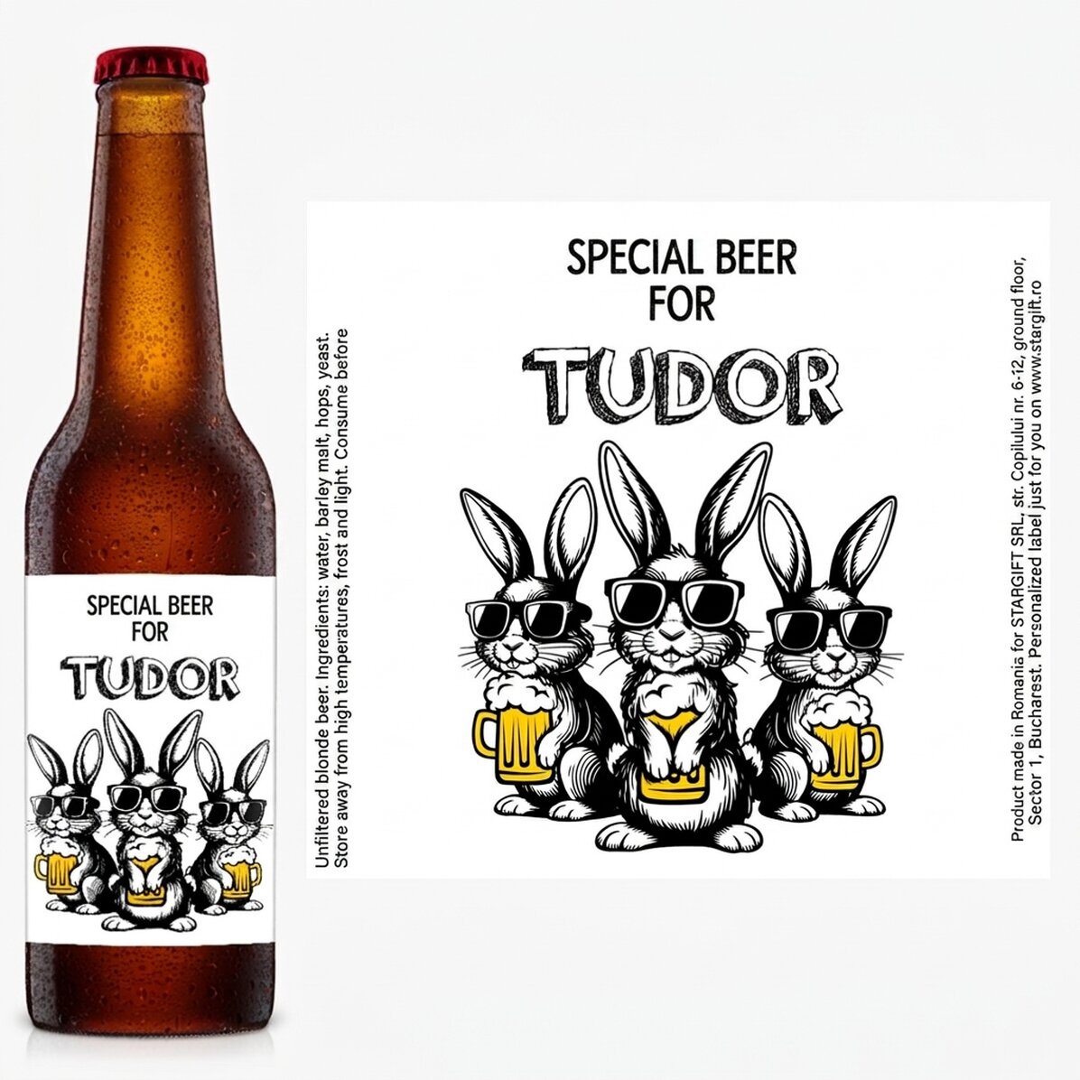 Pivo s vlastním vzkazem – Cool bunny