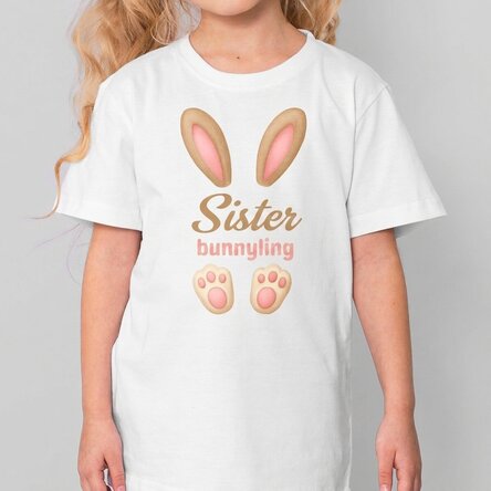 Dětské bavlněné tričko s vlastním nápisem – Bunny ears