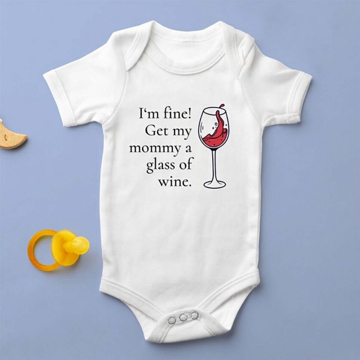 Dětské body s vlastním textem – Wine