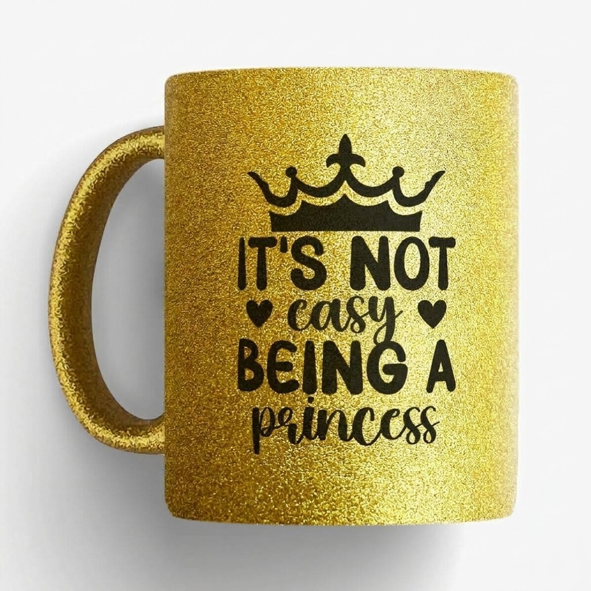 Hrnky s glitry s vlastním textem – Princess