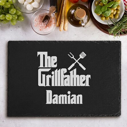 Břidlicová deska s vlastním gravírovaným textem – The Grillfather