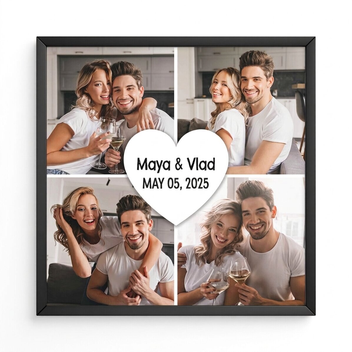 Personalizovaný obraz se 4 fotografiemi a textem – Love