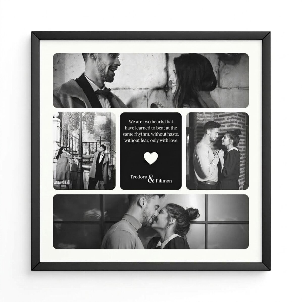 Personalizovaný obraz se 4 fotografiemi a textem – Pure love