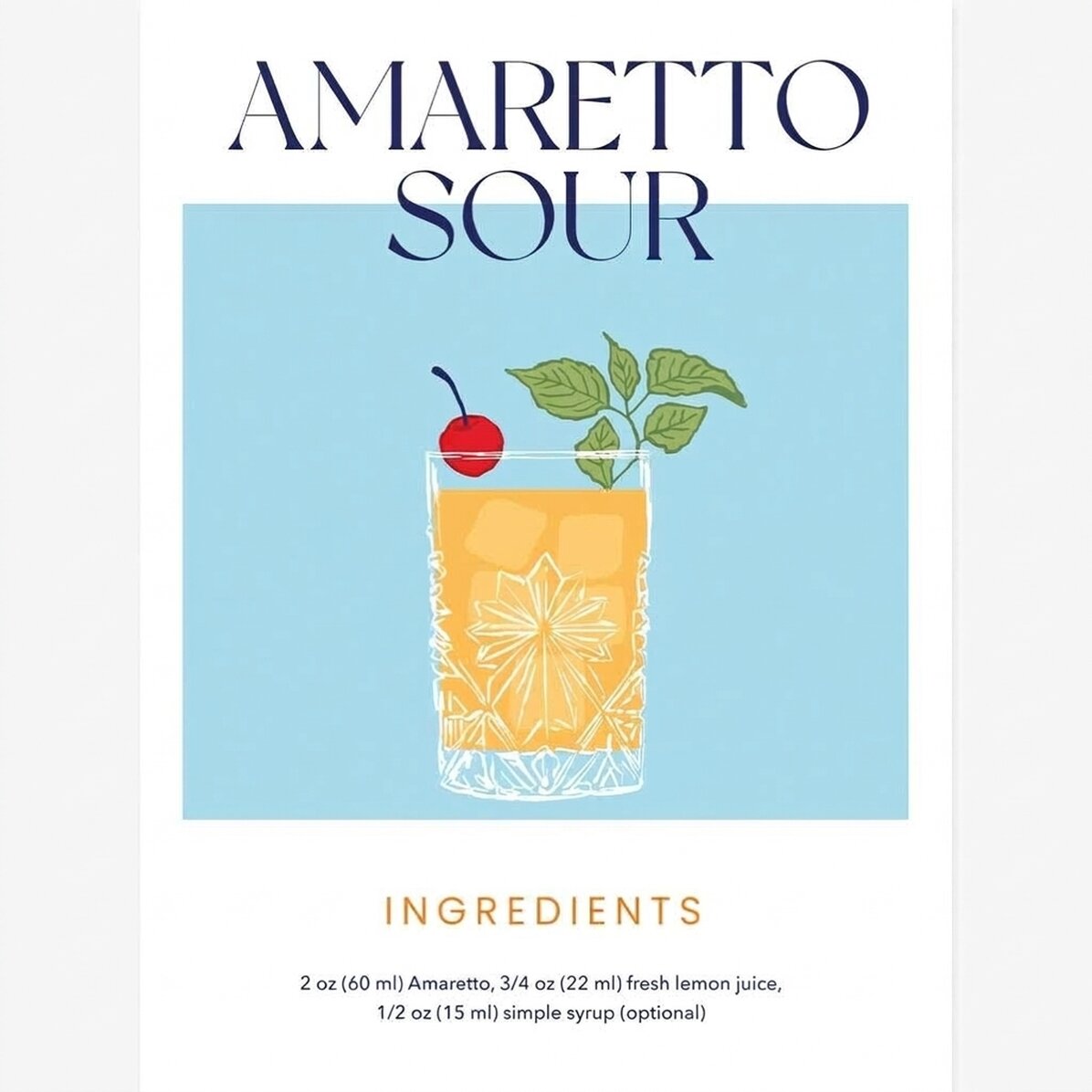 Plakát Amaretto Sour