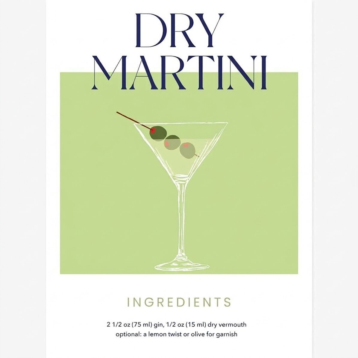 Plakát Dry Martini