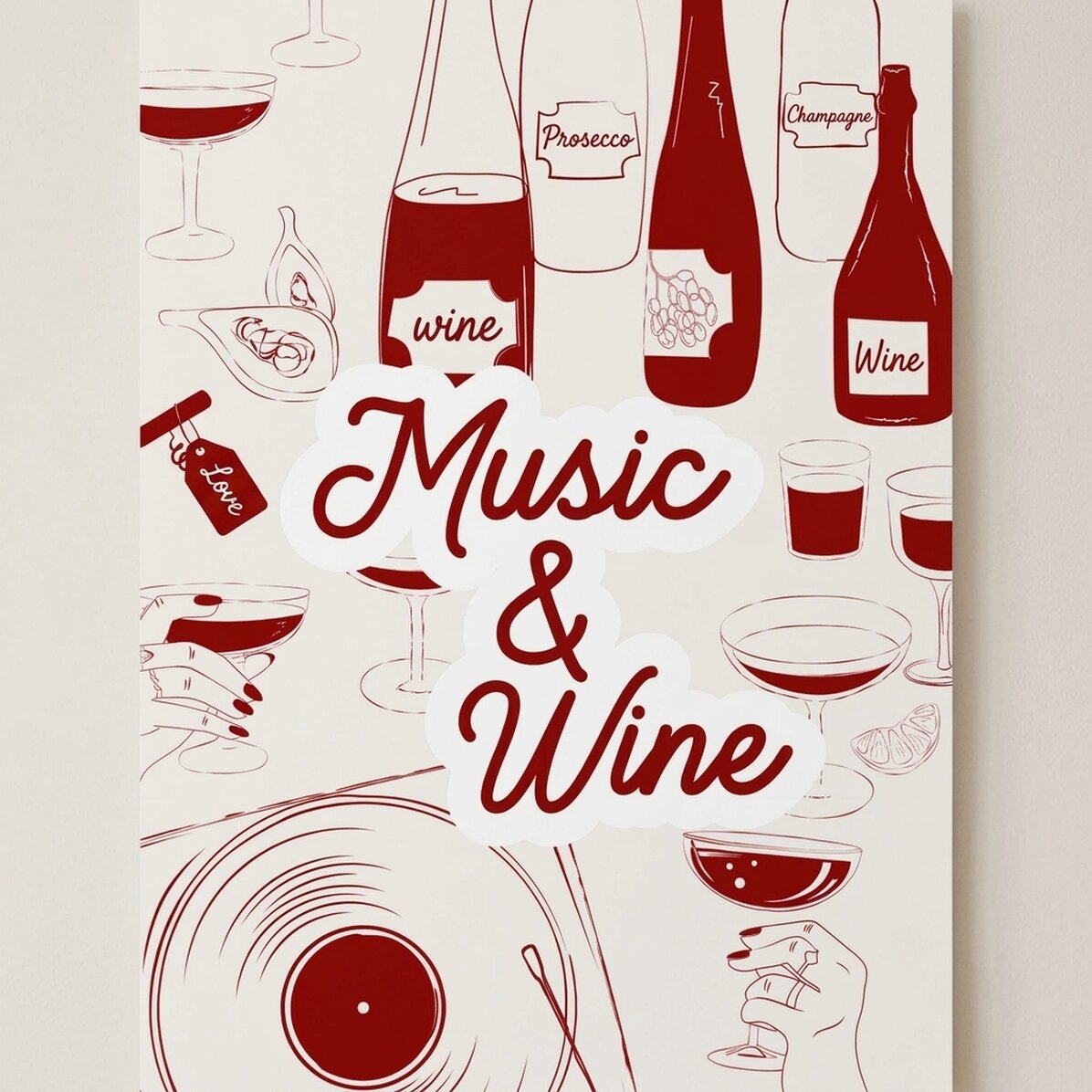 Plakát „Music & Wine“