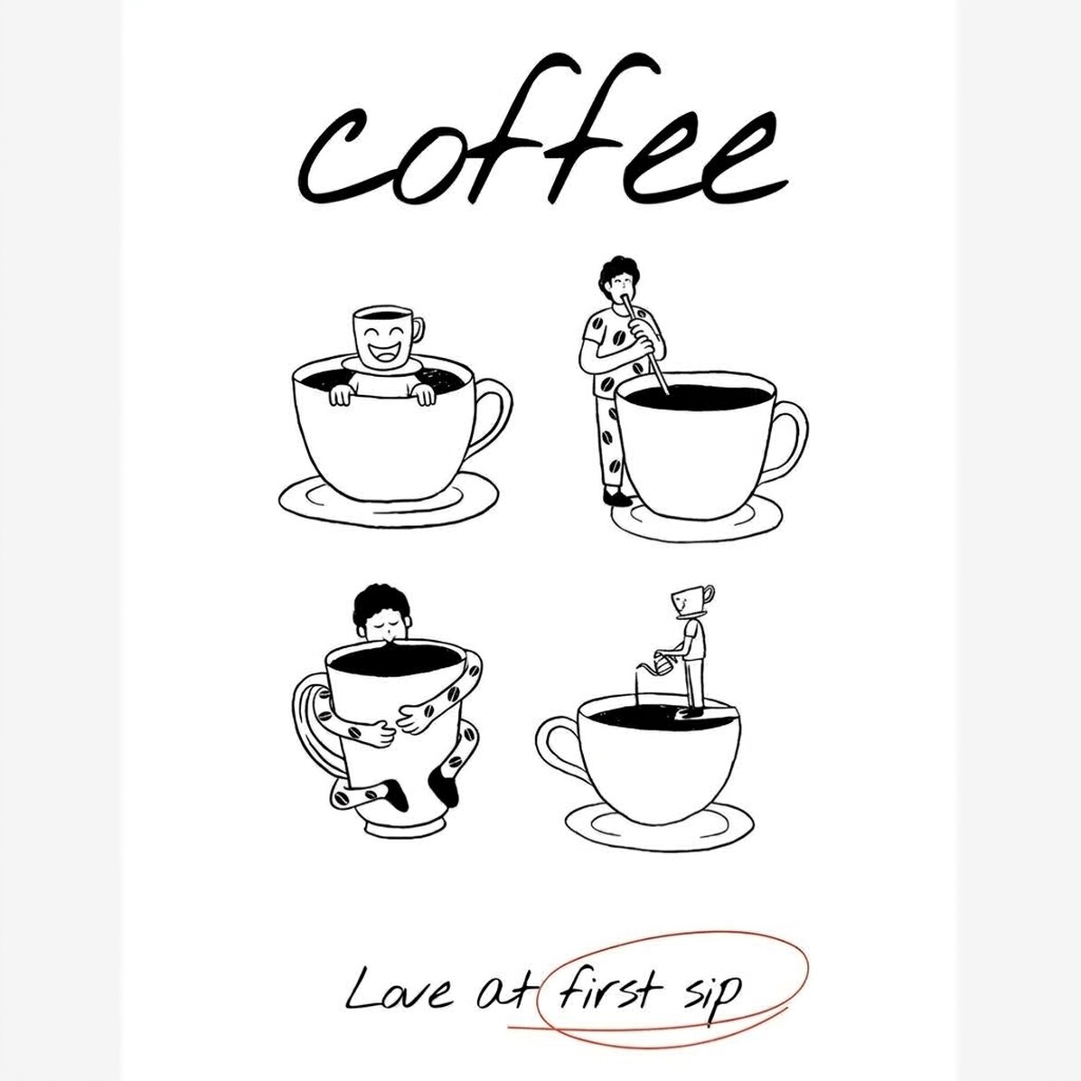 Plakát „Coffee love“