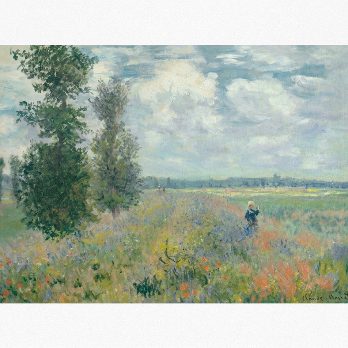 Plakát na šířku – Claude Monet, Pole máků u Argenteuilu, 1875