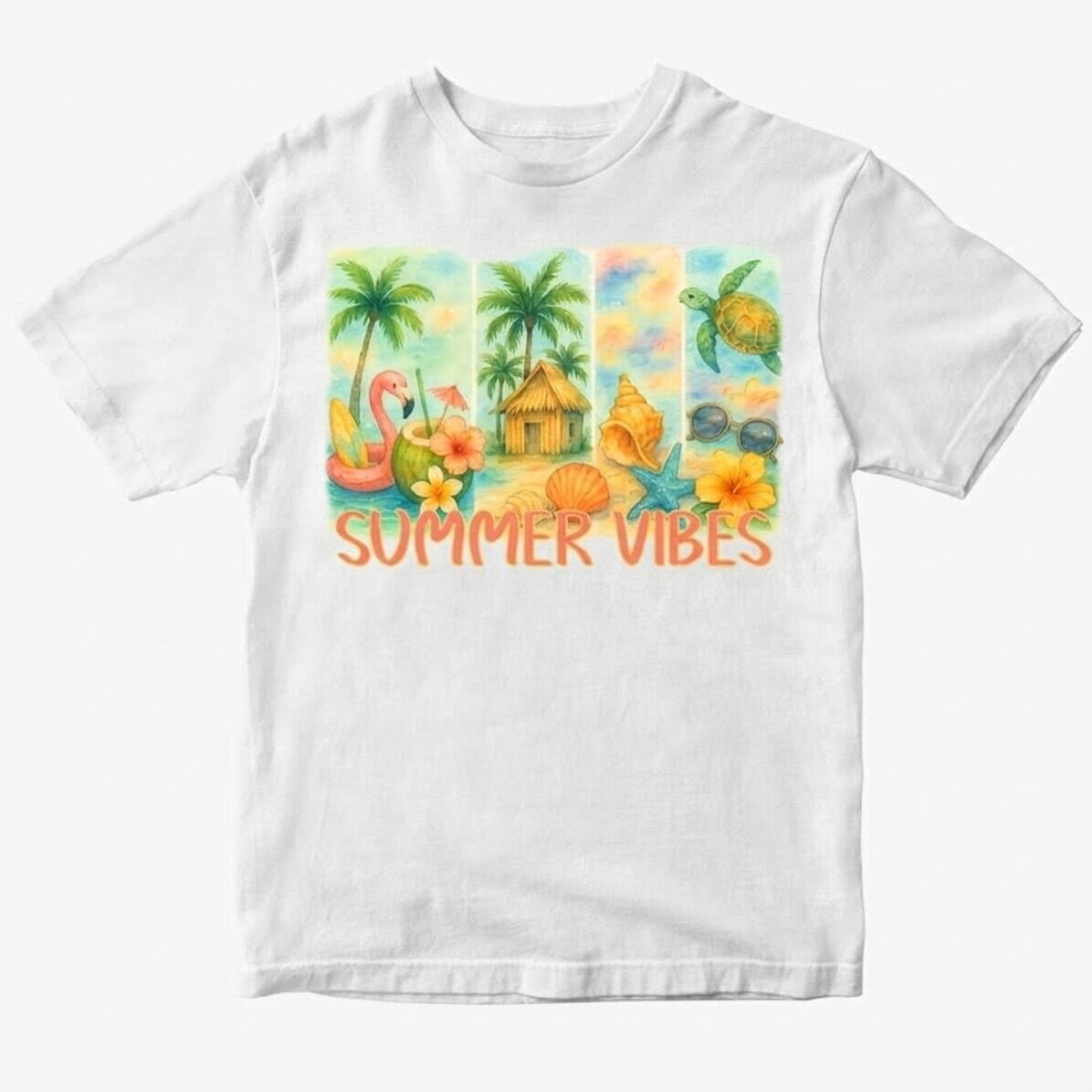 Bavlněné tričko s vlastním nápisem – Summer vibes
