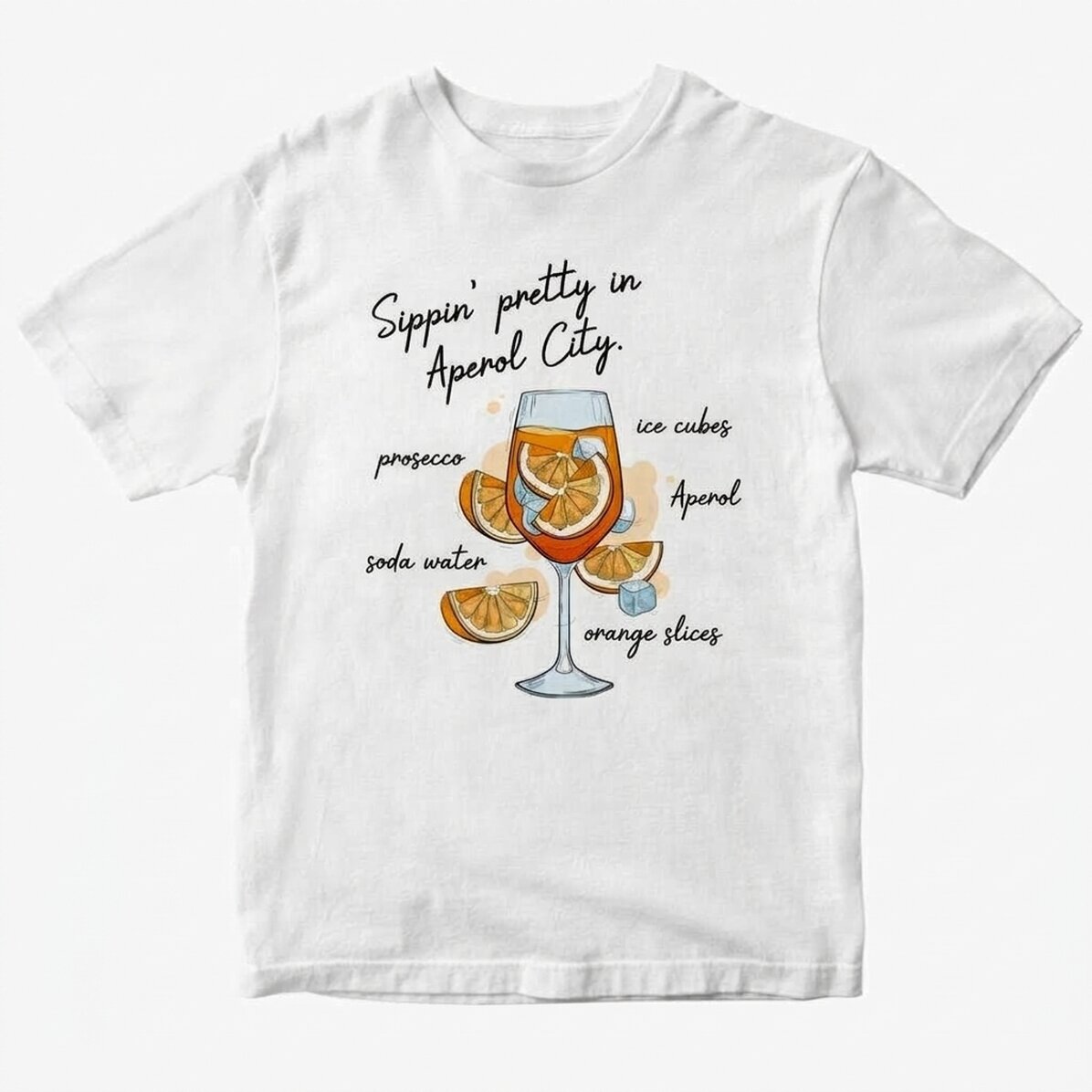 Bavlněné tričko s vlastním nápisem – Aperol