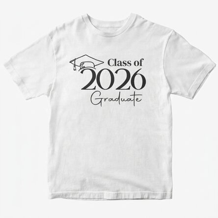 Custom cotton T-shirt with text - Graduation