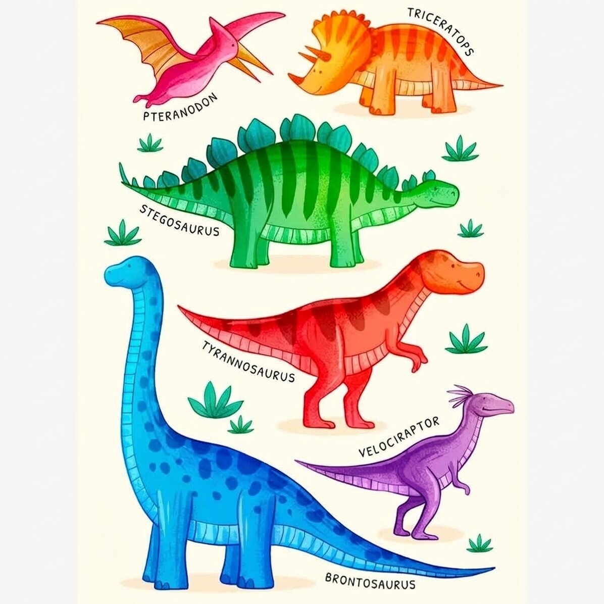 Plakát s dinosaury