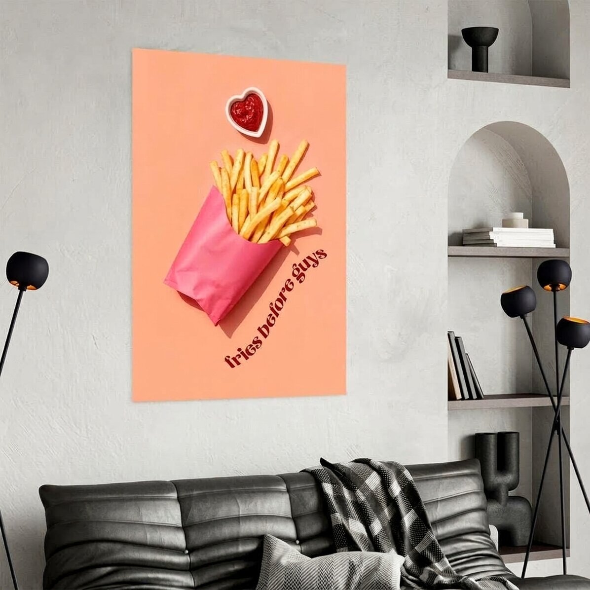 Plakát „Fries before guys“