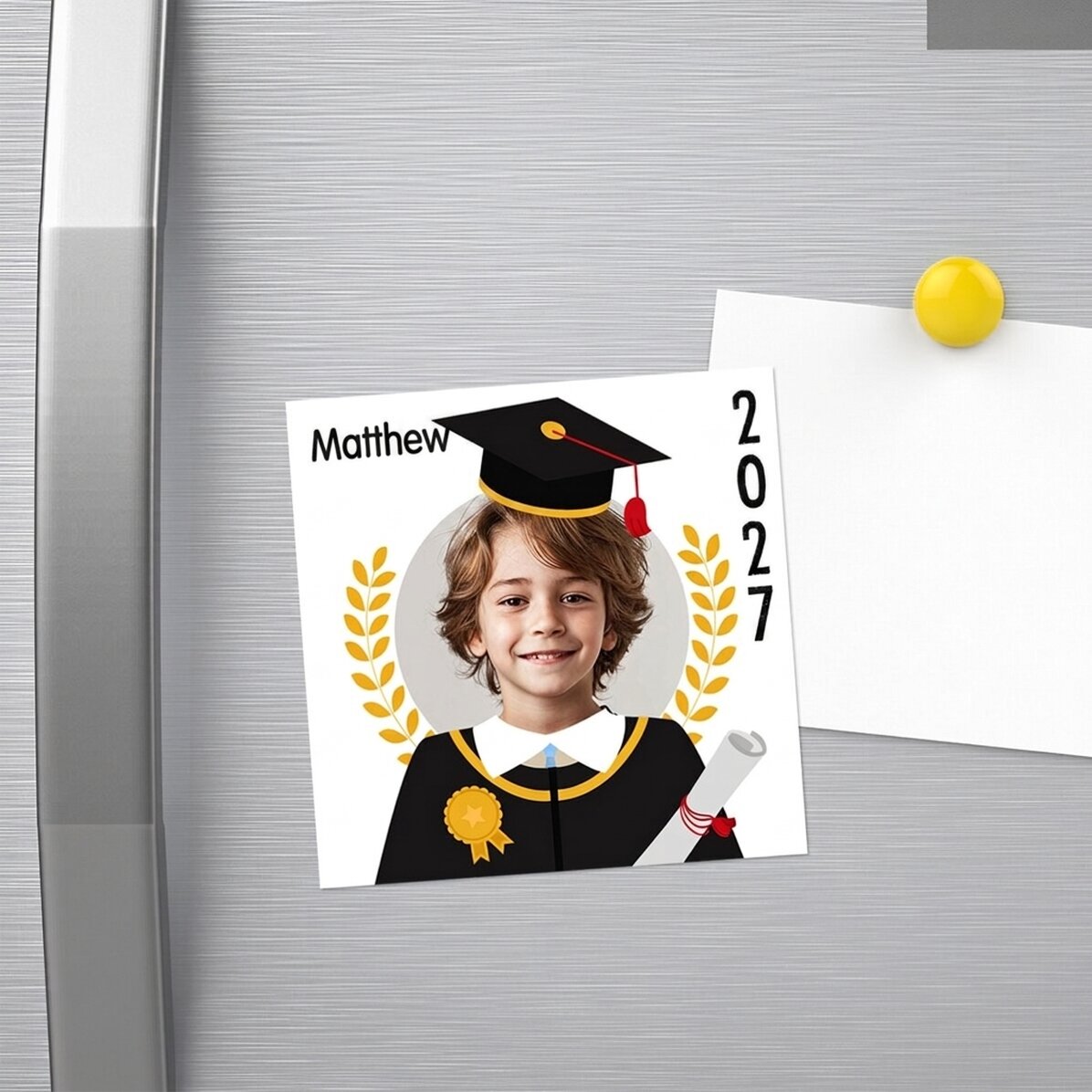 Magnet 10x10 s vlastní fotografií a vzkazem – Absolvent