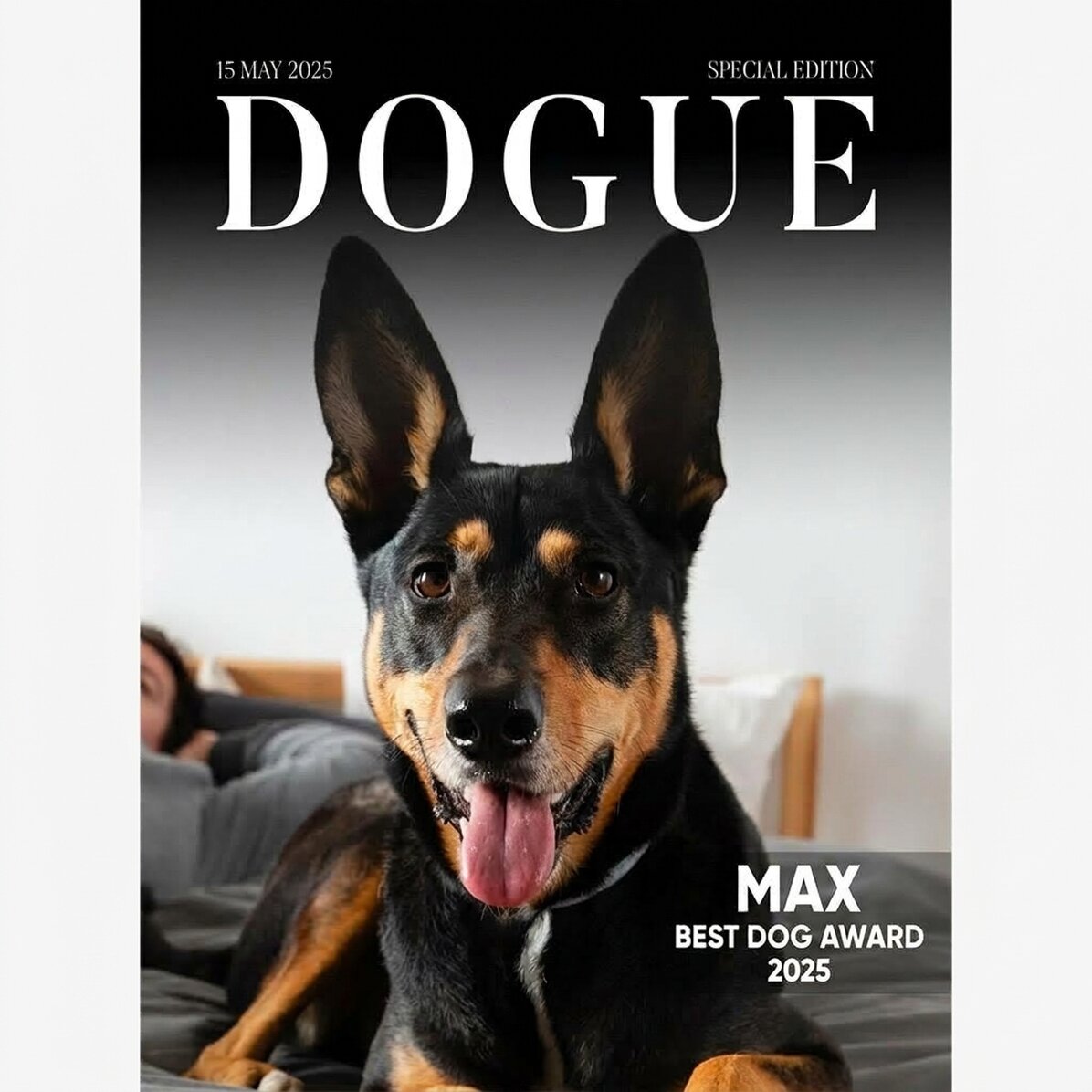 Personalizovaný plakát s fotografií a textem – Dogue