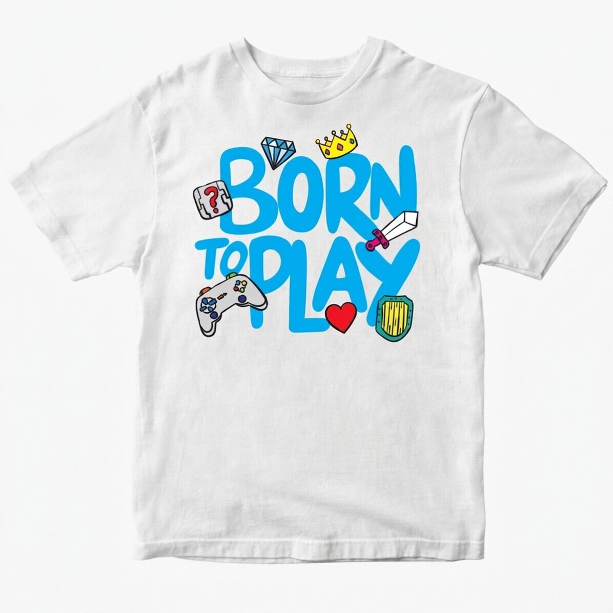 Dětské tričko z bavlny s vlastním potiskem – Born to play