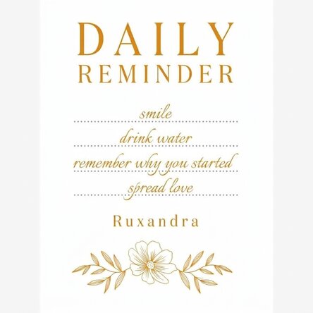 Personalizovaný plakát s textem – Daily Reminder