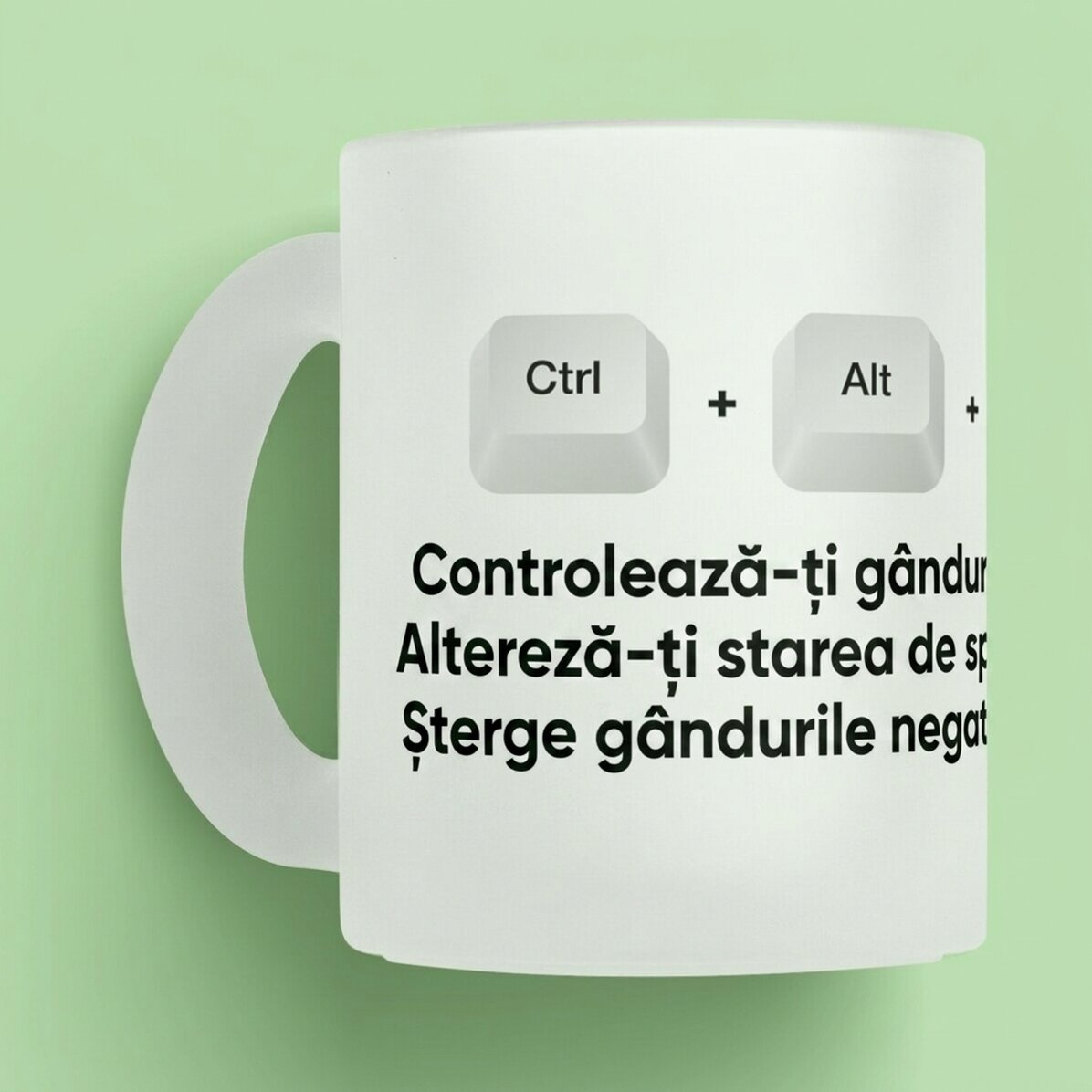 Osobně přizpůsobený hrnek s nápisem – Ctrl + Alt + Del
