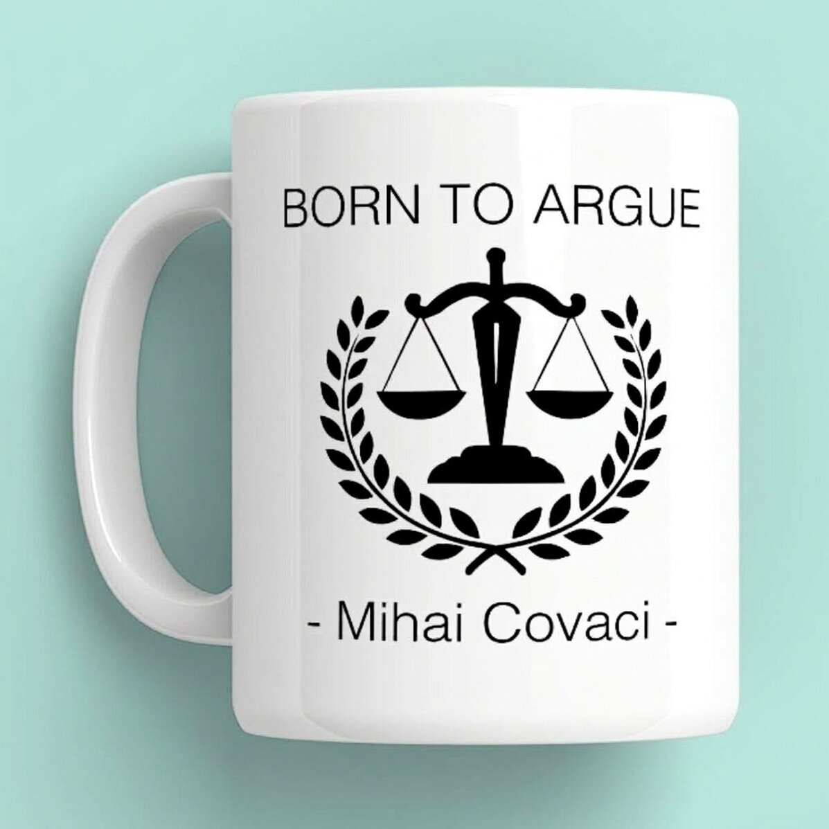 Personalizovaný hrnek s nápisem pro právníky – Born to argue