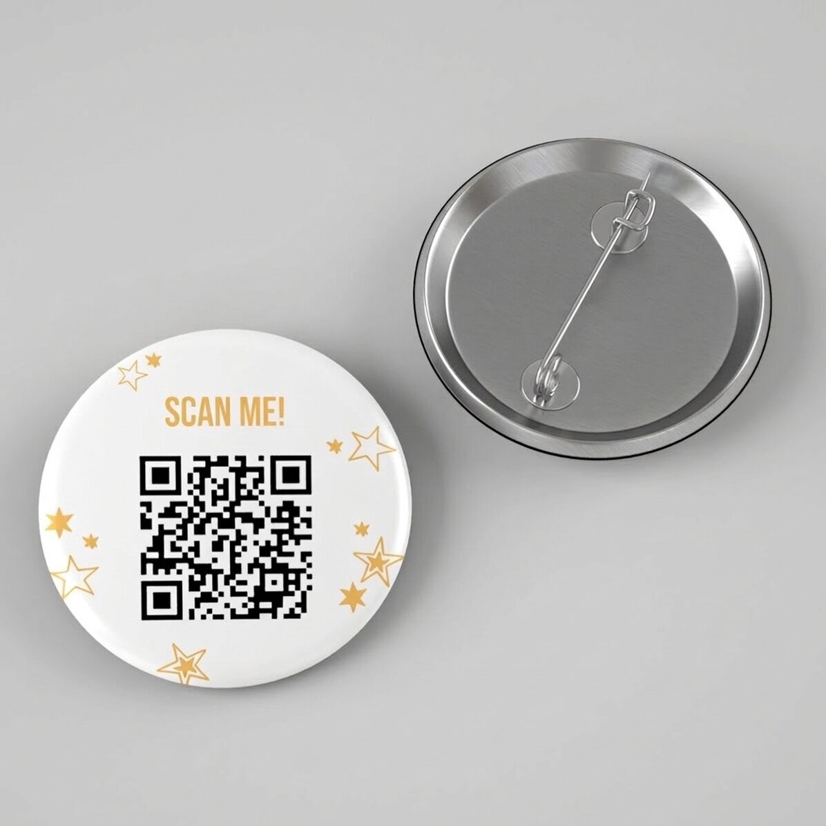 Personalizovaná placka s textem a QR kódem
