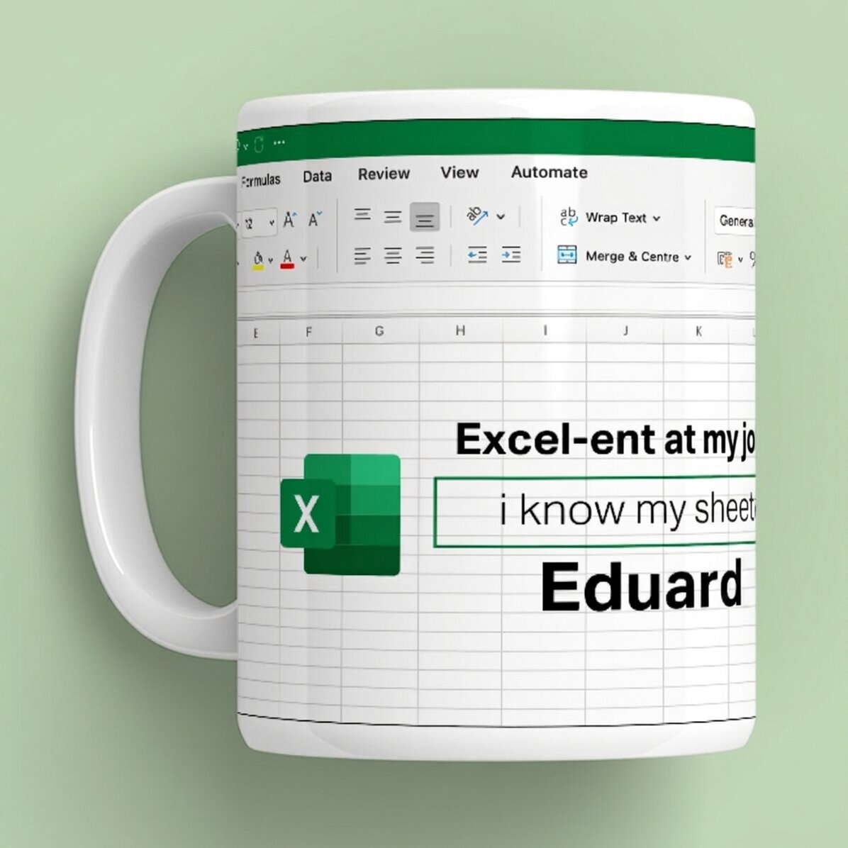 Personalizovaný hrnek s textem – Excel