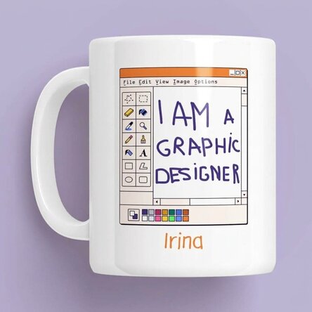 Hrnek s vlastním jménem – grafický designér