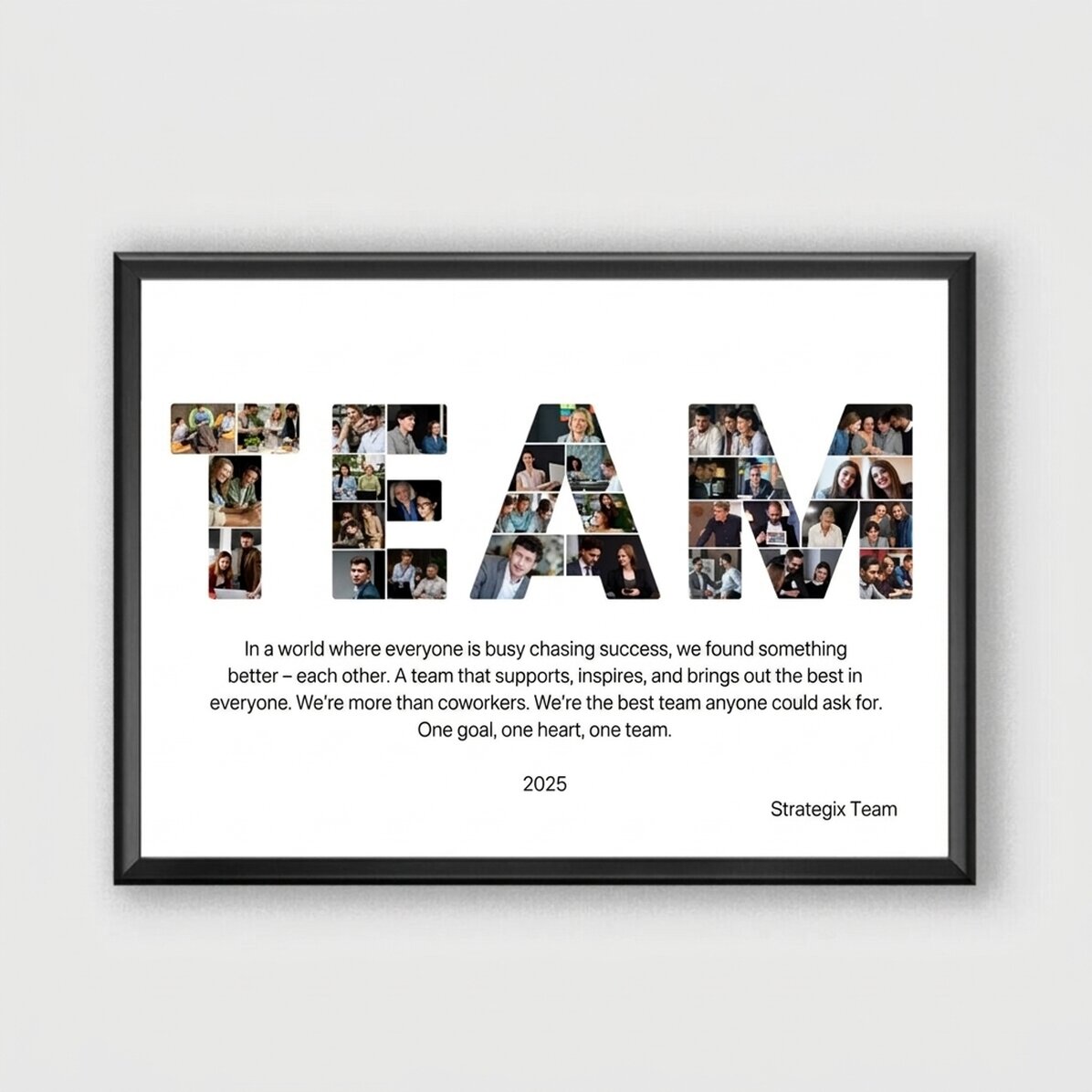 Personalizovaný obraz s 29 fotografiemi a textem – Best Team