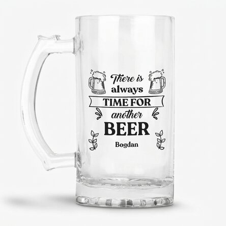 Pivní půllitr s osobním vzkazem – Time for Beer