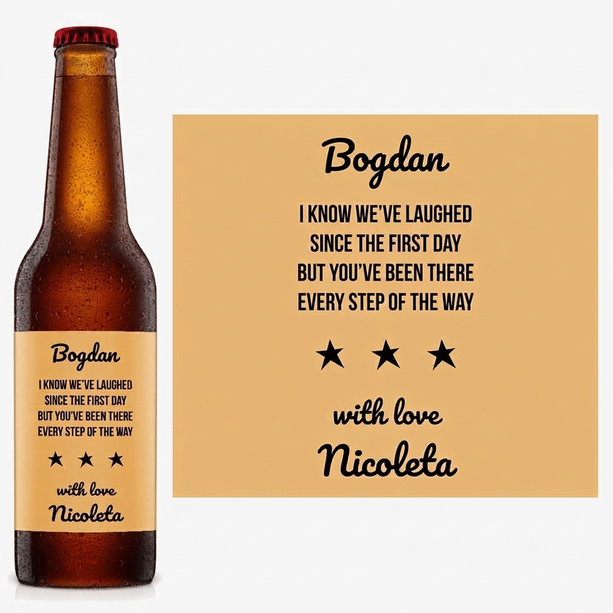 Pivo s vlastním vzkazem – Stars