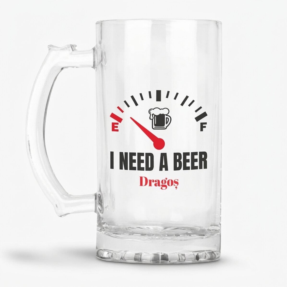 Pivní půllitr s osobním vzkazem – I need a Beer