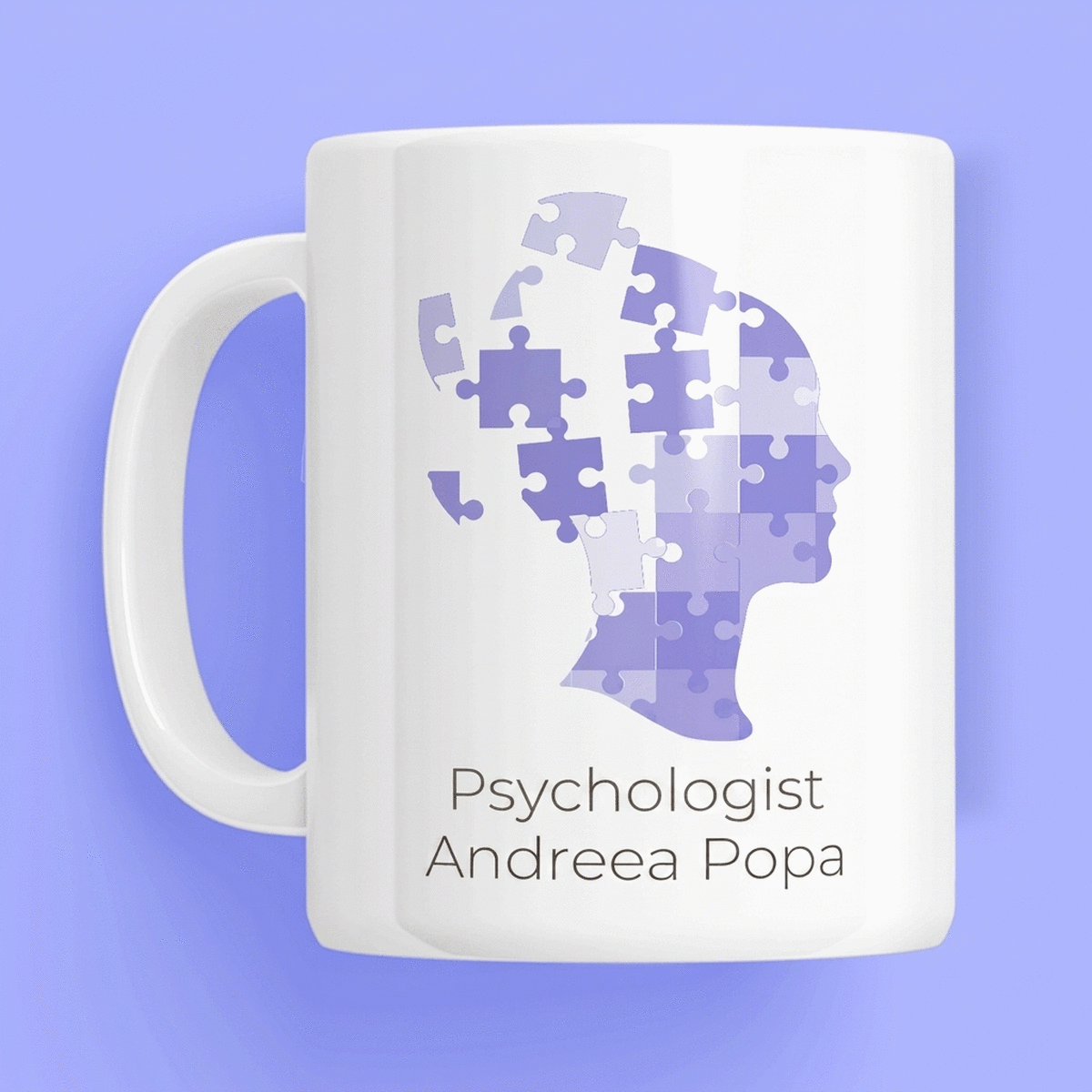 Personalizovaný hrnek s nápisem pro psychology – Mental puzzle