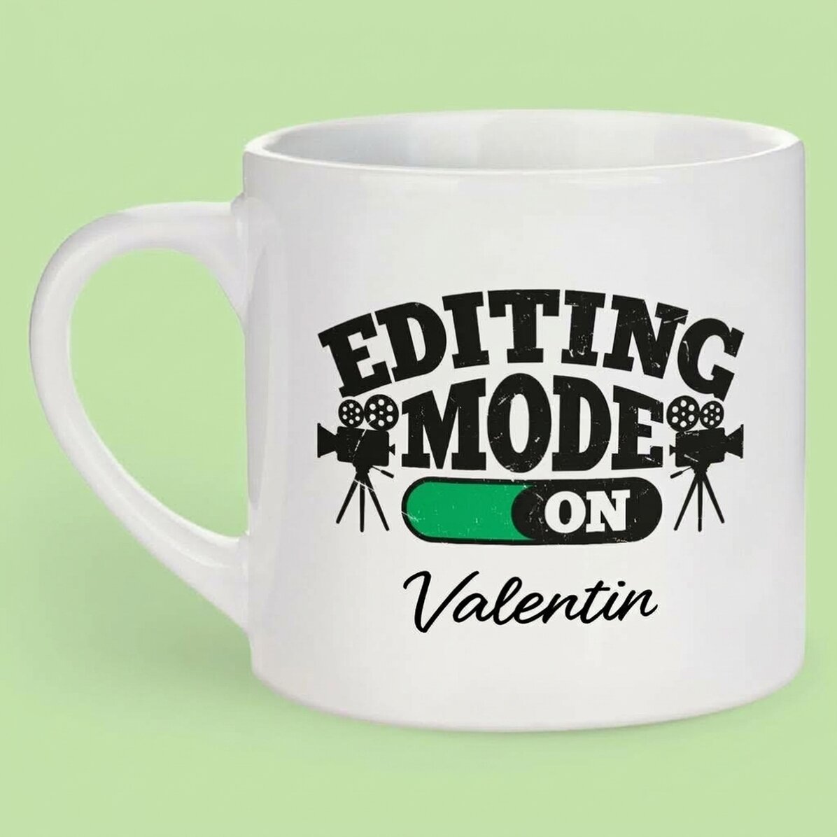 Personalizovaný hrnek na espresso s textem – Režim úprav zapnutý