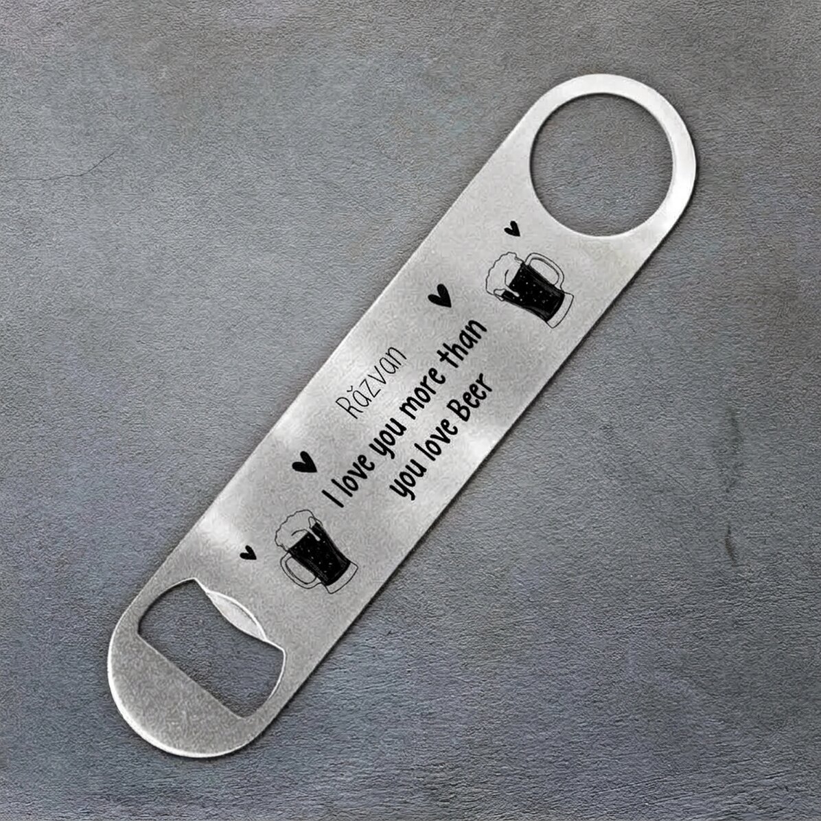 Personalizovaný otvírák na pivo s nápisem – Love