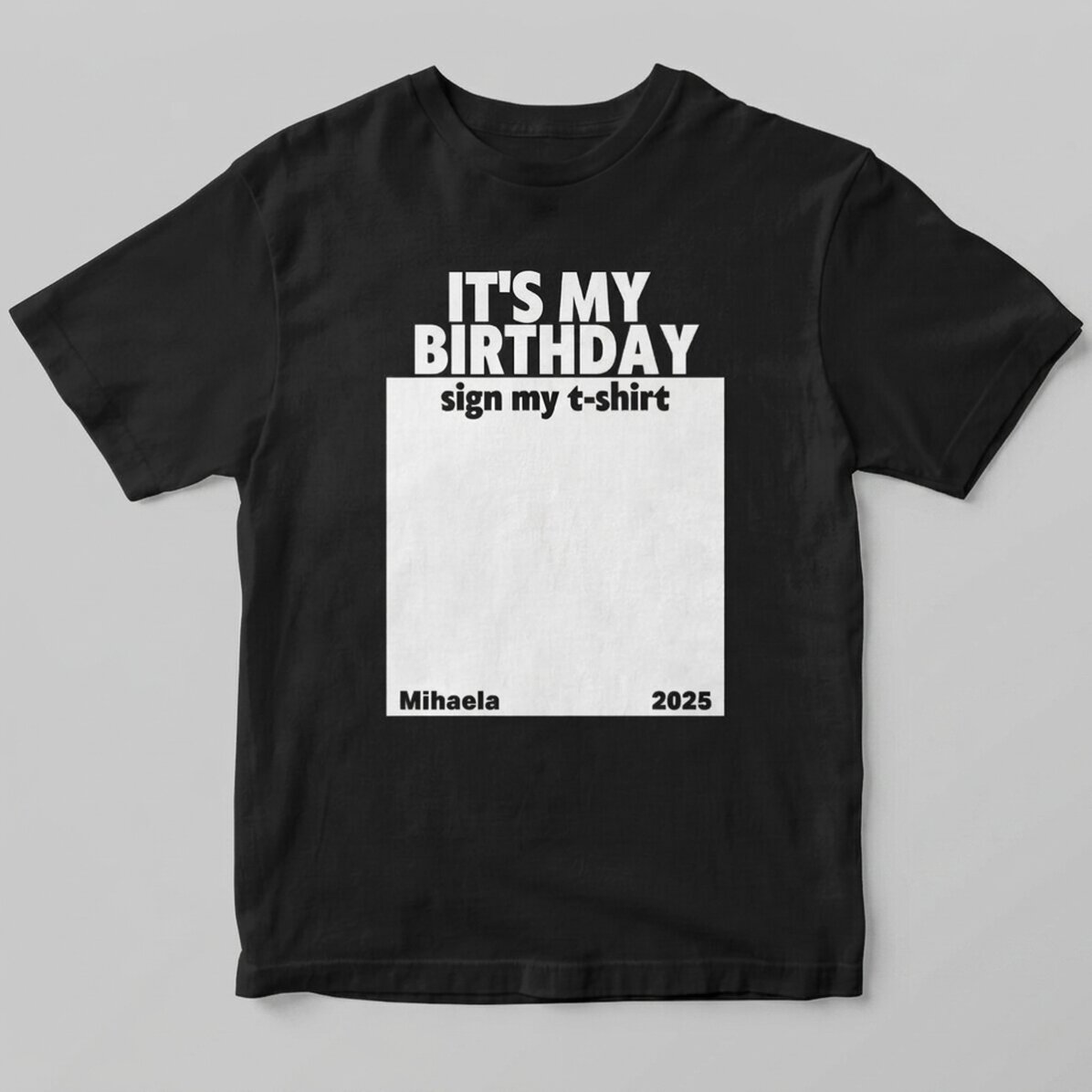 Bavlněné tričko s vlastním textem – Sign my shirt