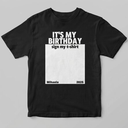 Bavlněné tričko s vlastním textem – Sign my shirt