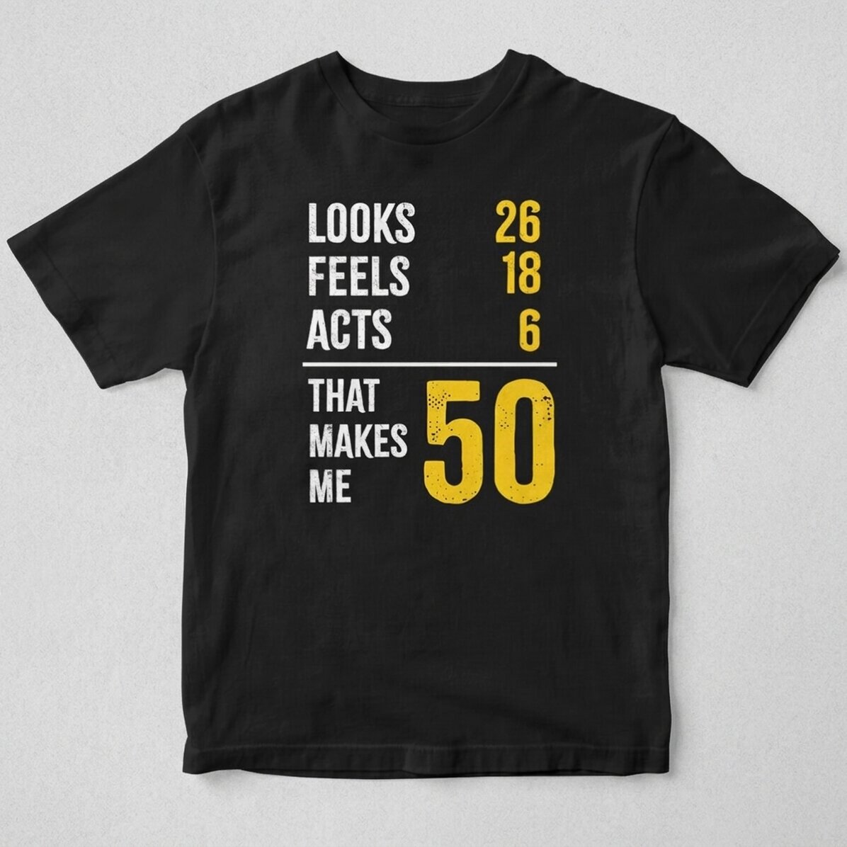 Bavlněné tričko s osobním potiskem čísel – My real age