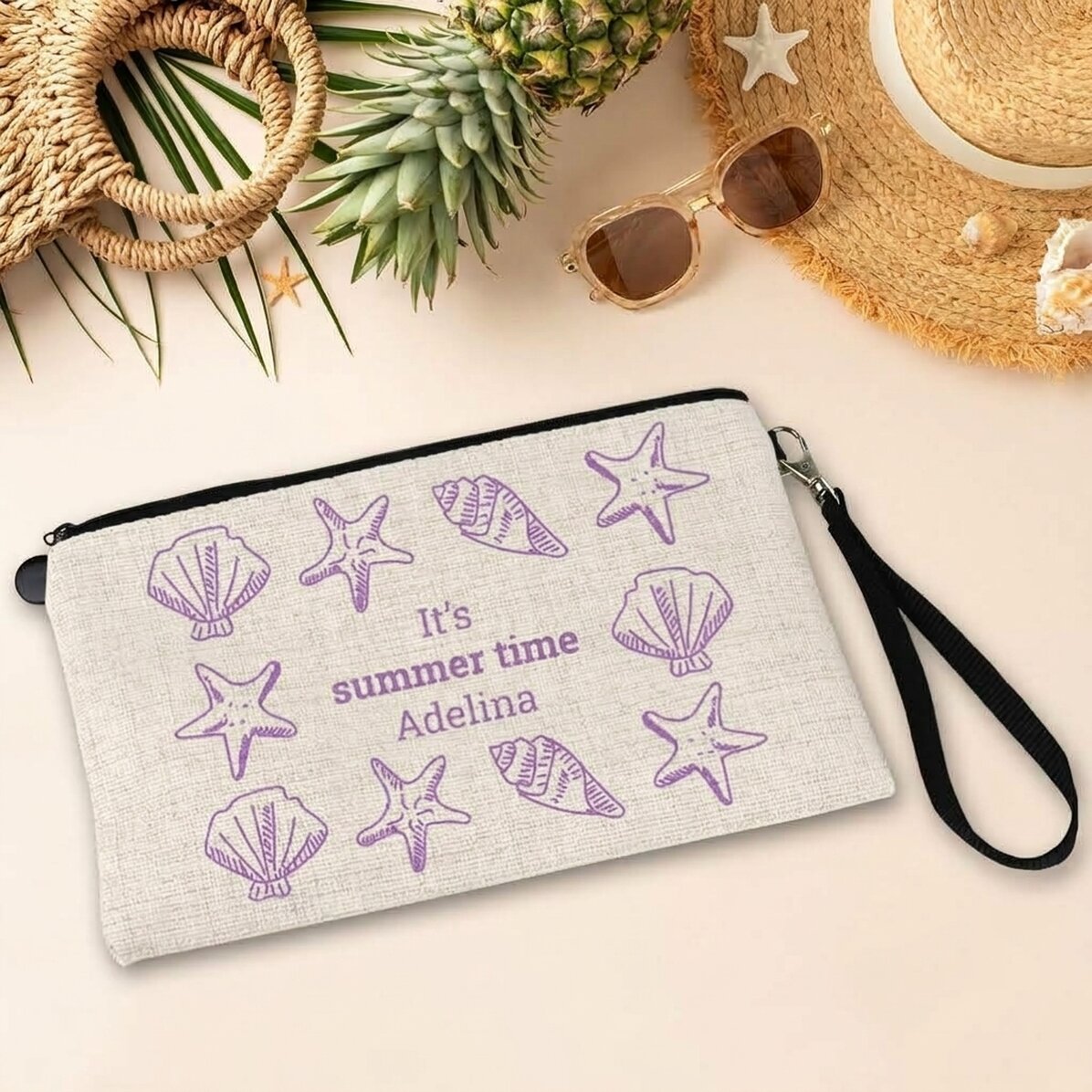 Taštička na doplňky s vlastním textem – Summer Time